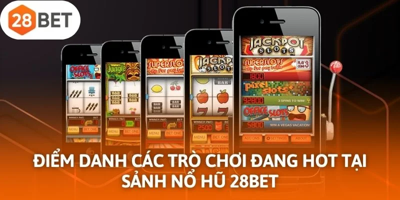 Điểm danh các trò chơi đang hot tại sảnh nổ hũ 28Bet
